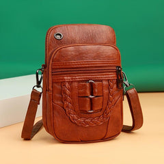 Retro Style Phone Bag Coin Purse Zipper Shoulder Bag