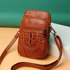 Retro Style Phone Bag Coin Purse Zipper Shoulder Bag
