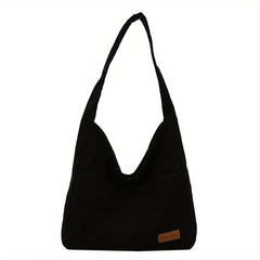 Large Capacity Corduroy Tote Bag Shoulder Shopping Underarm Bag