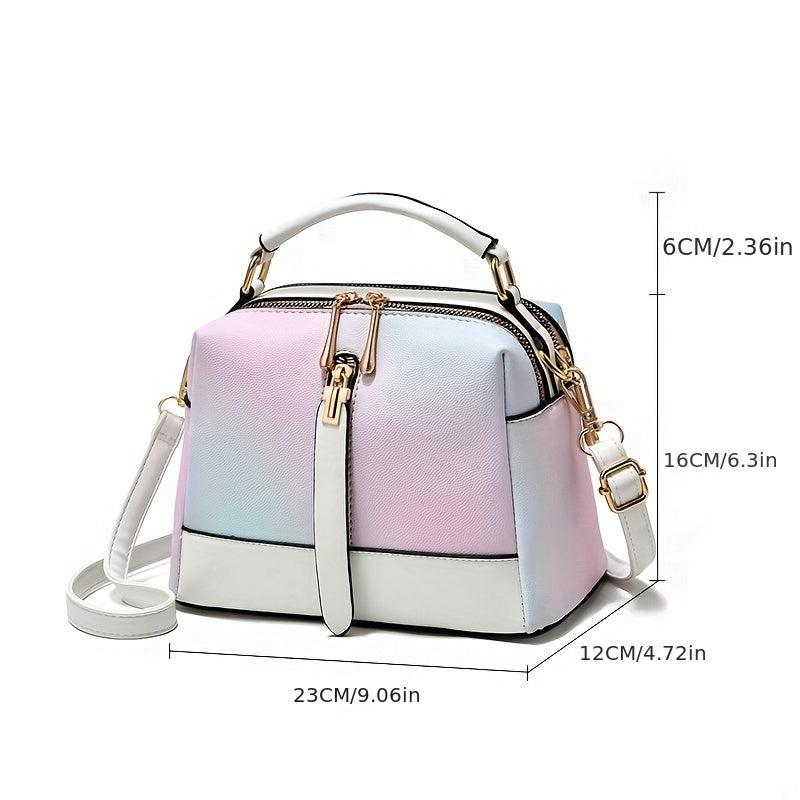 Gradient Satchel Bag Crossbody Bag with Strap