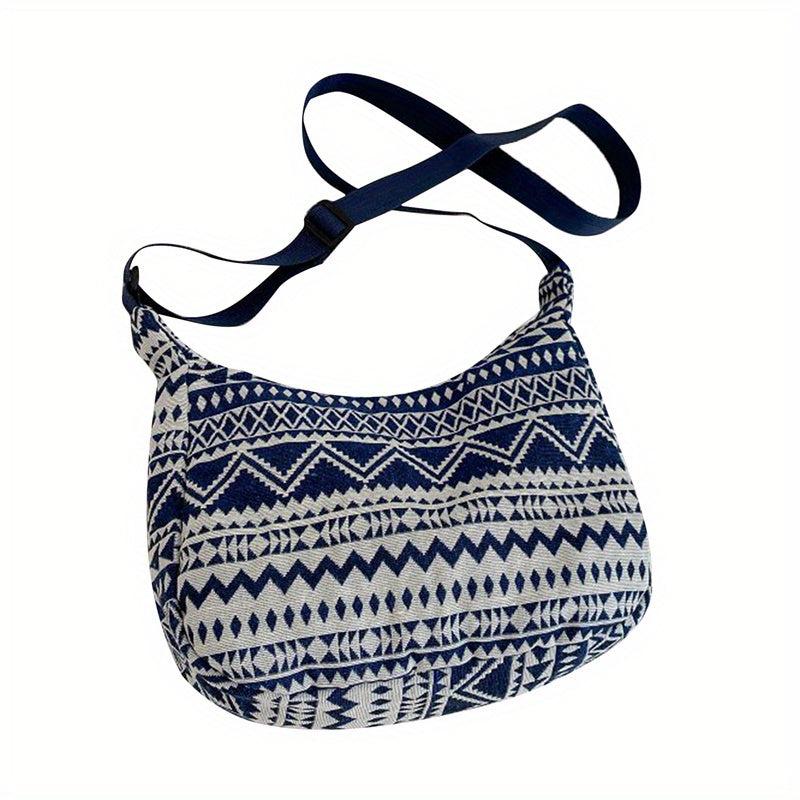 Ethnic Geometric Pattern Shoulder Bag Large Capacity Crossbody Bag