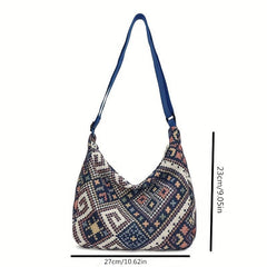 Ethnic Geometric Pattern Shoulder Bag Large Capacity Crossbody Bag
