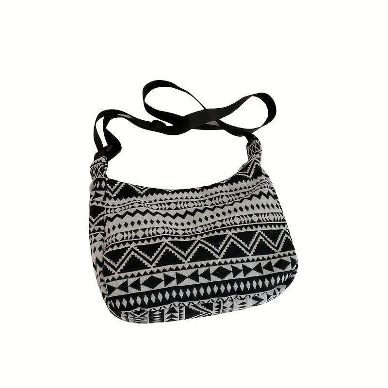 Ethnic Geometric Pattern Shoulder Bag Large Capacity Crossbody Bag