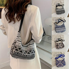 Ethnic Geometric Pattern Shoulder Bag Large Capacity Crossbody Bag