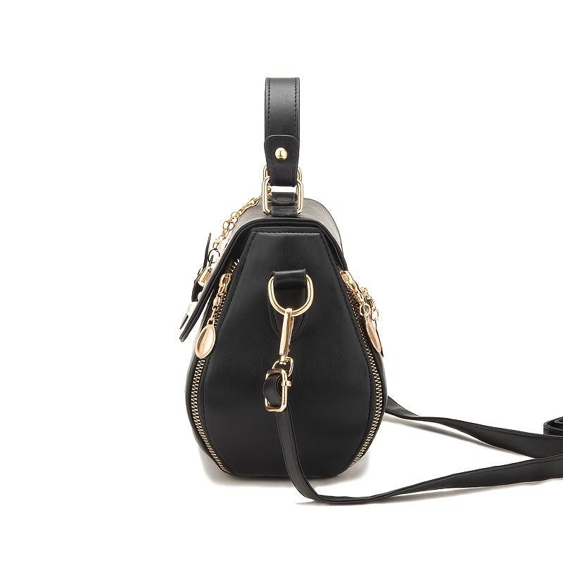 Floral Embroidery Crossbody Bag Women's Top Handle Flap Purse