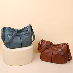 Vintage Style Shoulder Bag for Women, Vegan Leather Crossbody Purse