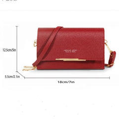 Solid Shoulder Bag Faux Leather Crossbody Bag Casual Purse