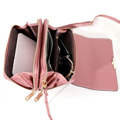 Solid Shoulder Bag Faux Leather Crossbody Bag Casual Purse