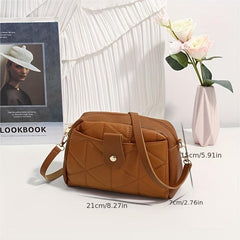 Minimalist Quilted Detail Shoulder Bag All Match Stylish Crossbody Bag
