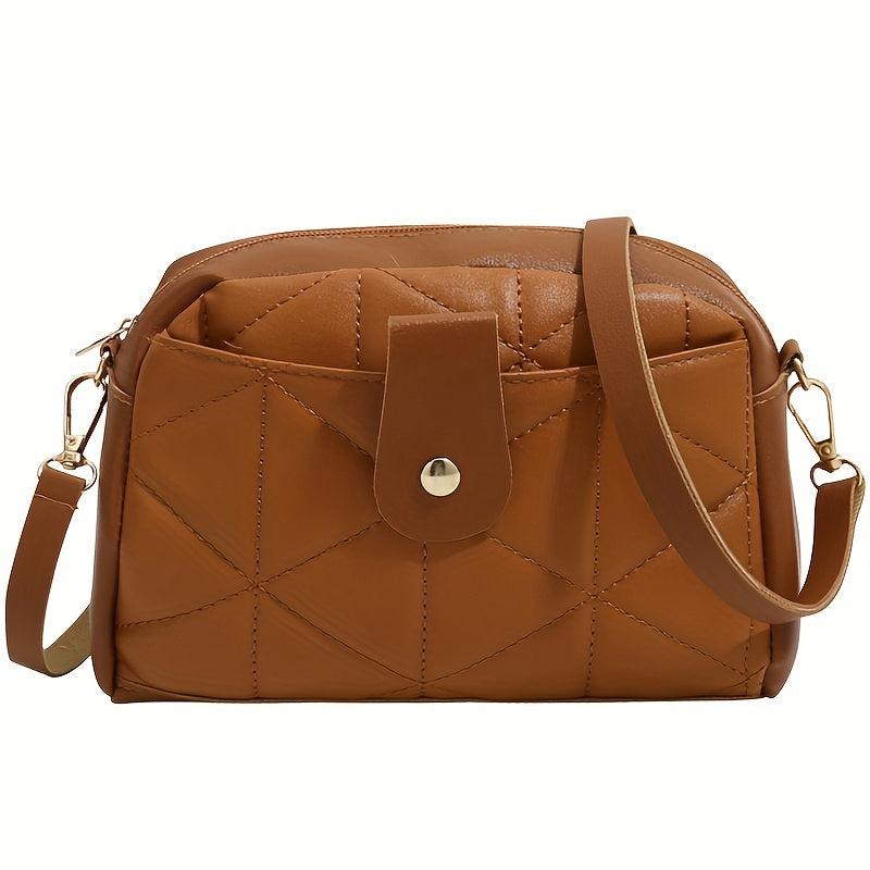 Minimalist Quilted Detail Shoulder Bag All Match Stylish Crossbody Bag