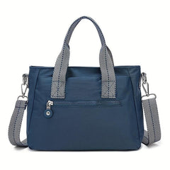 Letter Patch Decor Tote Bag Casual Nylon Crossbody Bag