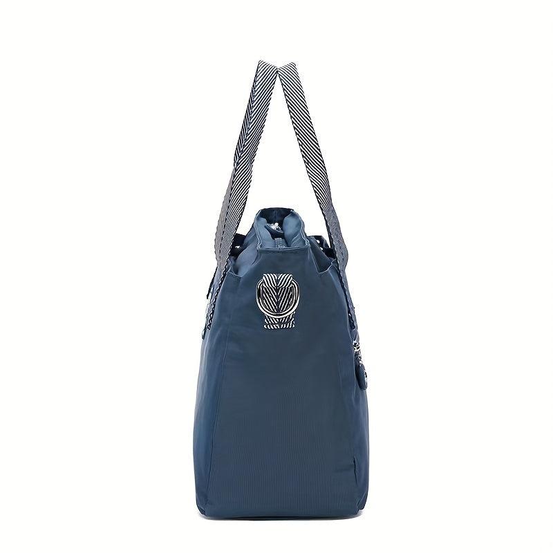 Letter Patch Decor Tote Bag Casual Nylon Crossbody Bag
