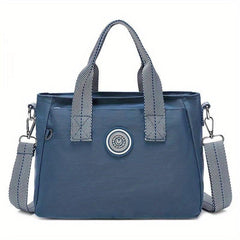 Letter Patch Decor Tote Bag Casual Nylon Crossbody Bag