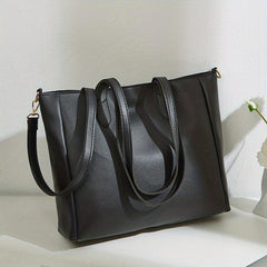 Women's Contrast Shoulder Tote Bag Large Capacity Crossbody Bag