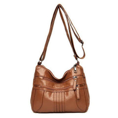 Women's Casual Slouch Bag PU Leather Shoulder Bag Large Capacity Satchel Bag