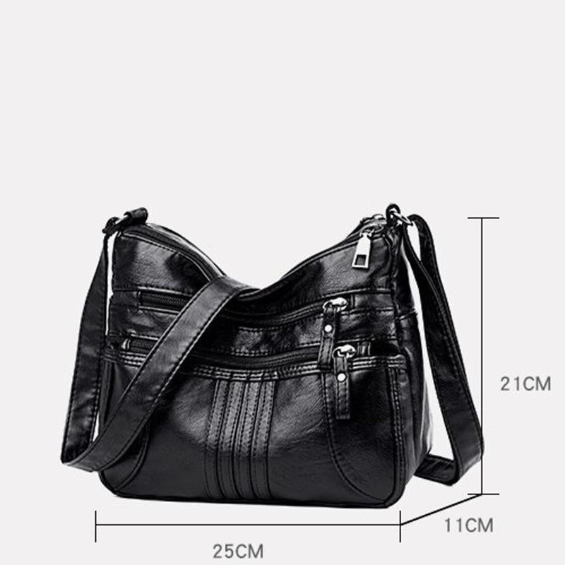 Women's Casual Slouch Bag PU Leather Shoulder Bag Large Capacity Satchel Bag