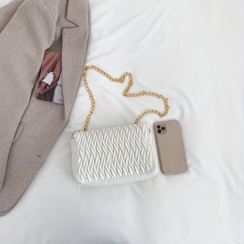 Quilted Crossbody Bag Chain Shoulder Bag For Women