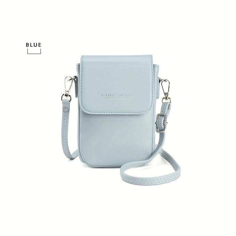 Mini Solid Phone Bag Flap Shoulder Bag Coin Purse