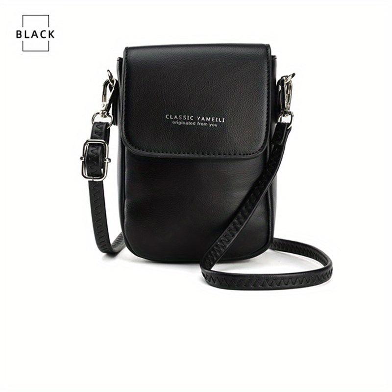 Mini Solid Phone Bag Flap Shoulder Bag Coin Purse