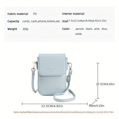 Mini Solid Phone Bag Flap Shoulder Bag Coin Purse