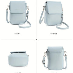 Mini Solid Phone Bag Flap Shoulder Bag Coin Purse
