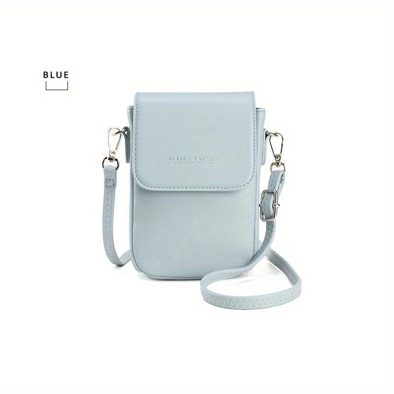 Mini Solid Phone Bag Flap Shoulder Bag Coin Purse