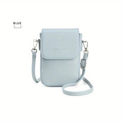 Mini Solid Phone Bag Flap Shoulder Bag Coin Purse