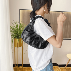 Cloud Ruched Hobo Bag Solid Shoulder Bag