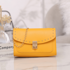 Solid PU Leather Mini Flap Shoulder Bag Crossbody Bag & Coin Purse