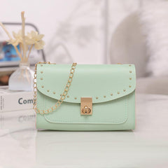 Solid PU Leather Mini Flap Shoulder Bag Crossbody Bag & Coin Purse