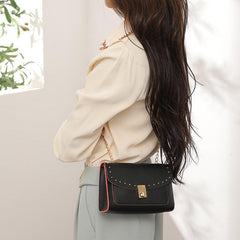 Solid PU Leather Mini Flap Shoulder Bag Crossbody Bag & Coin Purse