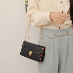 Solid PU Leather Mini Flap Shoulder Bag Crossbody Bag & Coin Purse