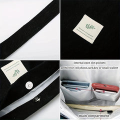Large Capacity Foldable Shoulder Bag for Casual Wear