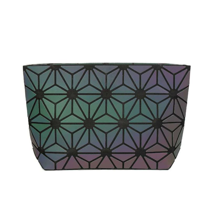 Geometric Holographic Luminous Shoulder Bag