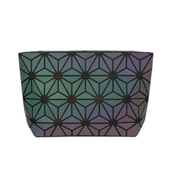 Geometric Holographic Luminous Shoulder Bag