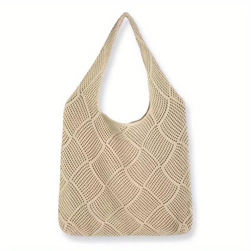 Crochet Shoulder Bag Large Capacity Beach Shopping Bag