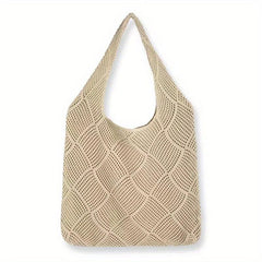 Crochet Shoulder Bag Large Capacity Beach Shopping Bag