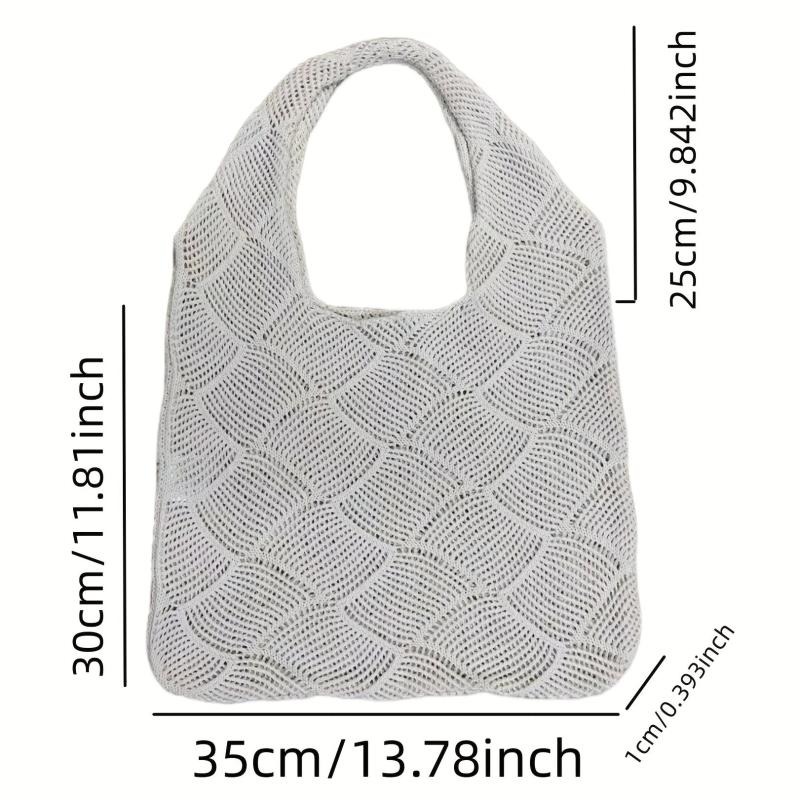 Crochet Shoulder Bag Large Capacity Beach Shopping Bag