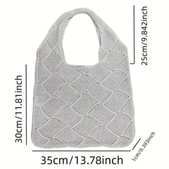 Crochet Shoulder Bag Large Capacity Beach Shopping Bag