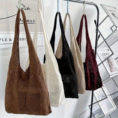 Crochet Shoulder Bag Large Capacity Beach Shopping Bag