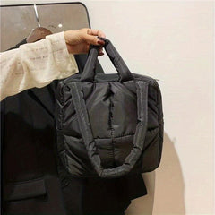 Plaid Quilted Lightweight Shoulder Bag Large Capacity Casual Handbag