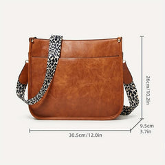 Leopard Crossbody Bag Large Capacity Shoulder Bag Women's Purse