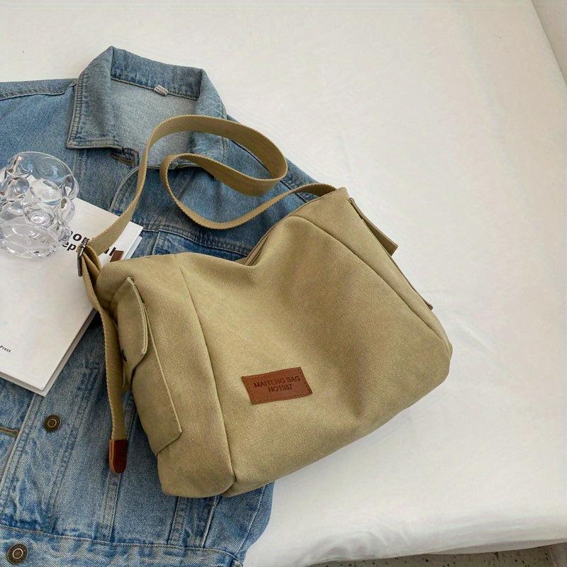 Vintage Canvas Hobo Bag Large Capacity Crossbody Bag