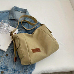 Vintage Canvas Hobo Bag Large Capacity Crossbody Bag