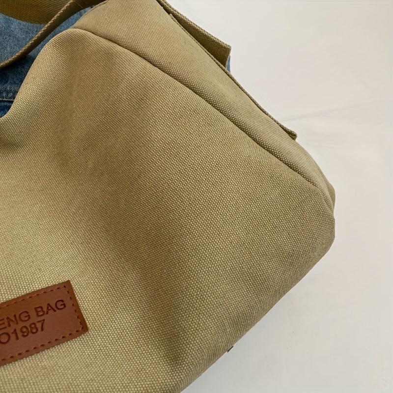 Vintage Canvas Hobo Bag Large Capacity Crossbody Bag