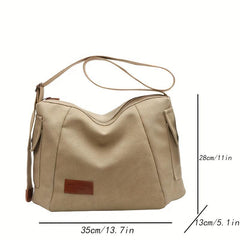 Vintage Canvas Hobo Bag Large Capacity Crossbody Bag