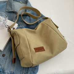 Vintage Canvas Hobo Bag Large Capacity Crossbody Bag