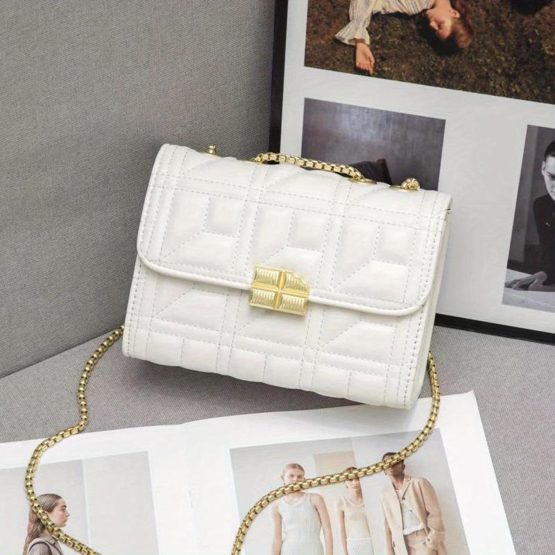 Quilted Chain Crossbody Bag Small Purses