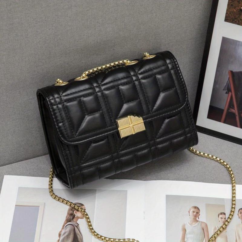 Quilted Chain Crossbody Bag Small Purses