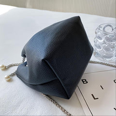 Bucket Bag Faux Leather Chain Shoulder Bag